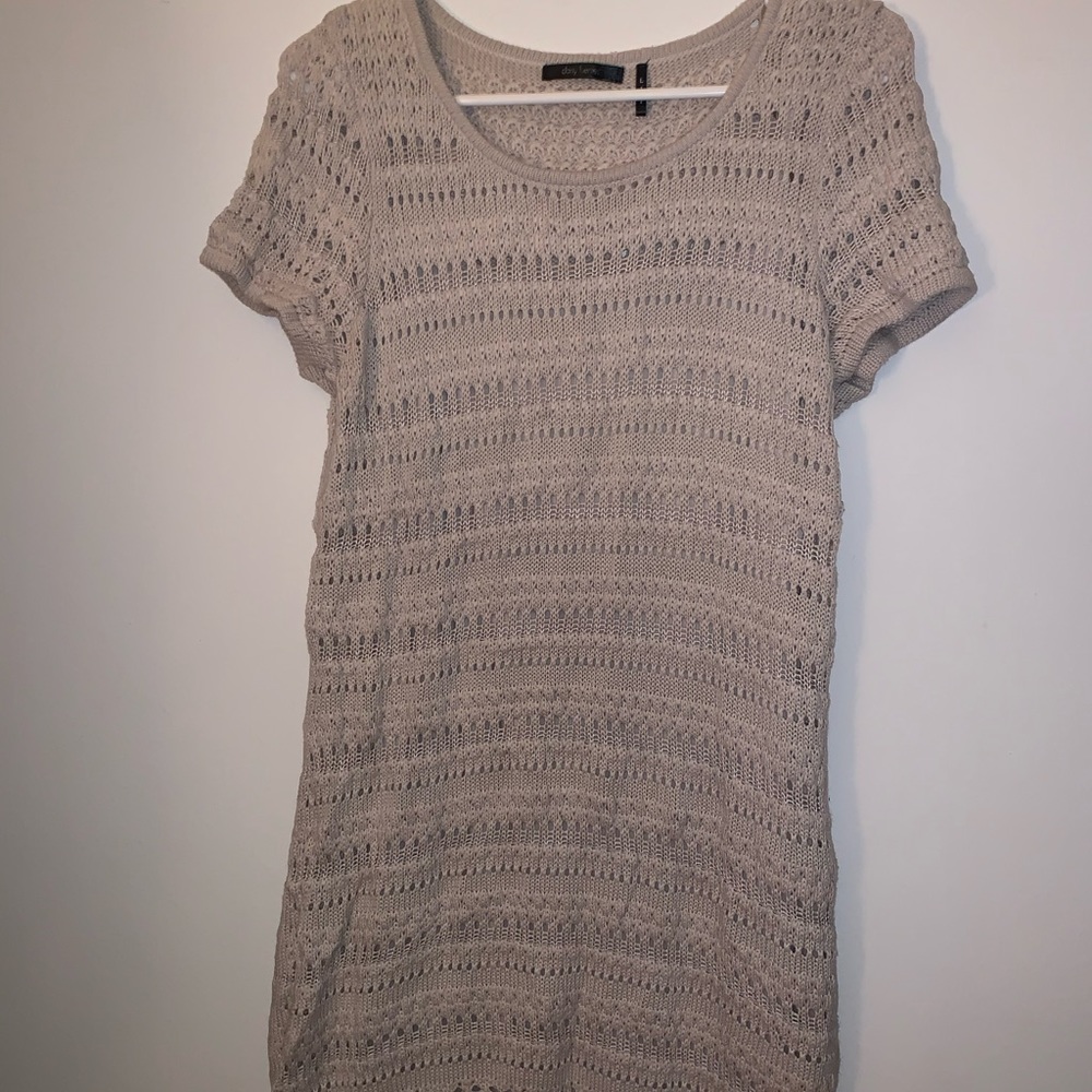 Daisy Fuentes cream colored sweater dress